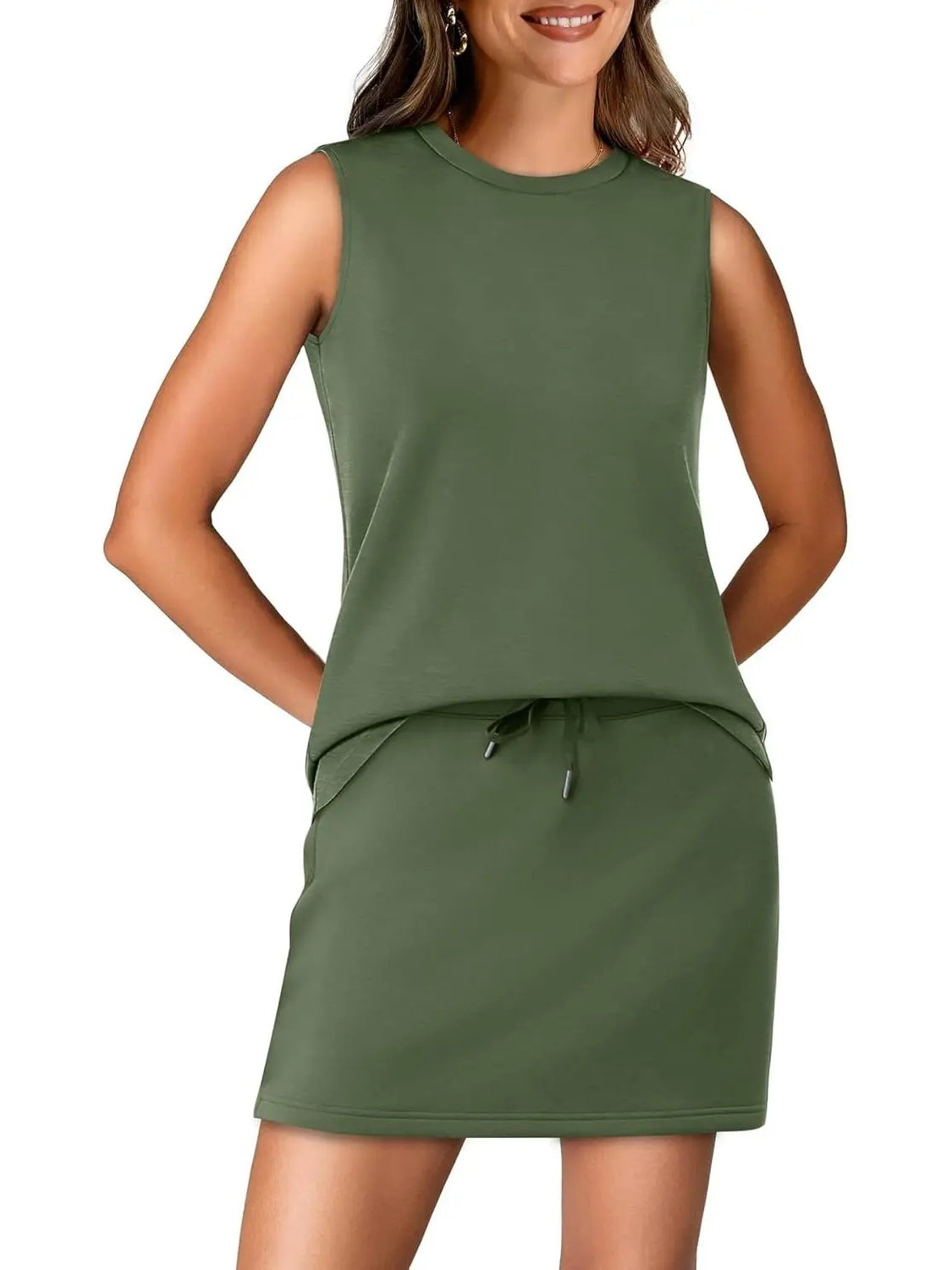 Two Piece Skirt Sets for Women Summer Vacation Outfits Tennis Skirt