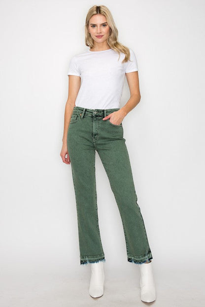 Elena Tummy Control High Rise Straight Jeans