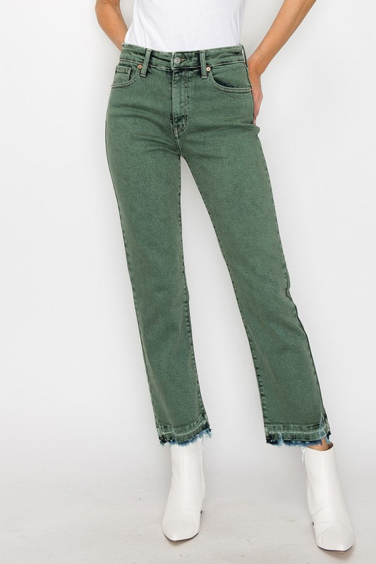 Elena Tummy Control High Rise Straight Jeans