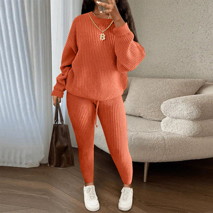 Women’s Ribbed Knit Sweater Pants Set