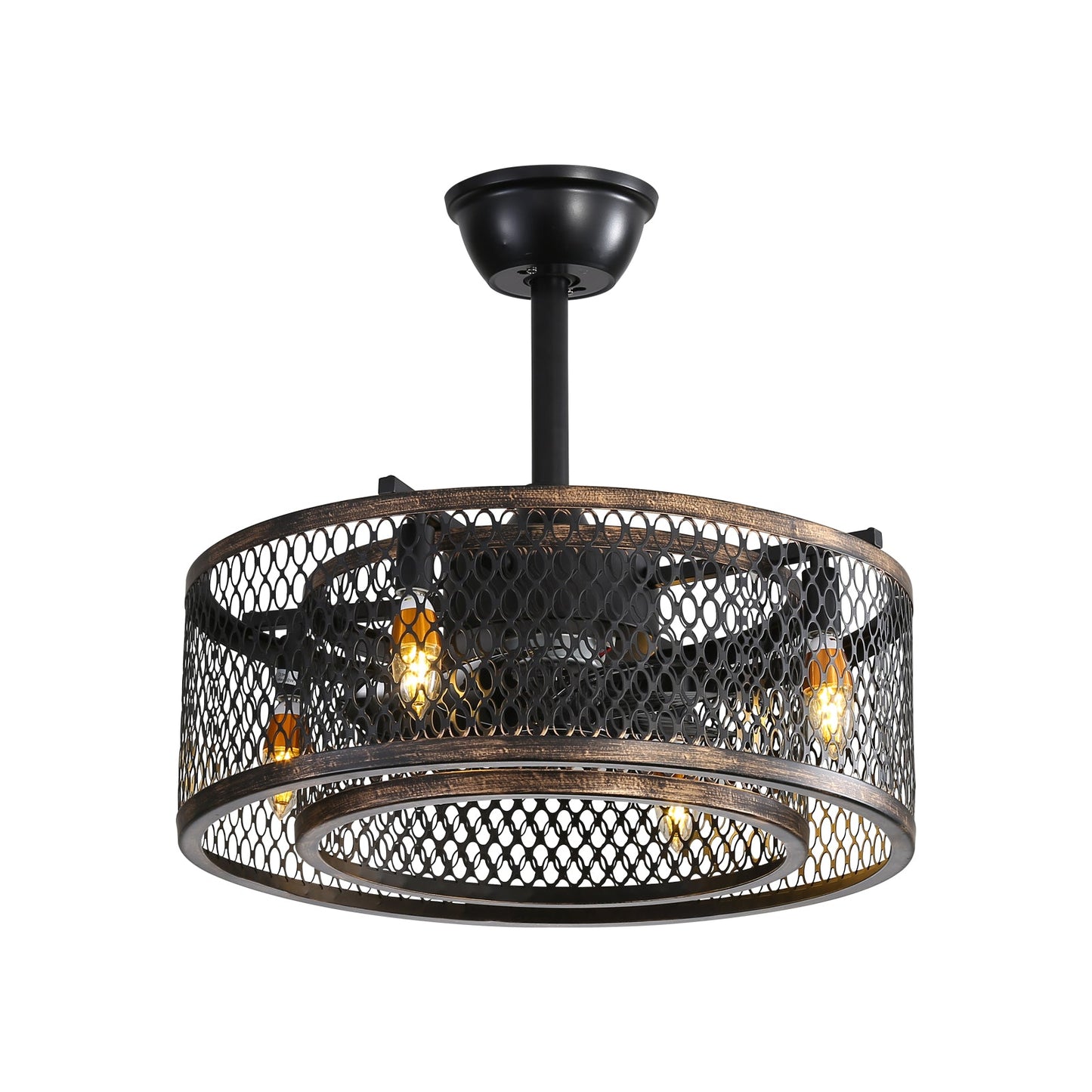 20-Inch Caged Ceiling Fan with Lights