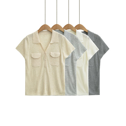 V-neck top for women
