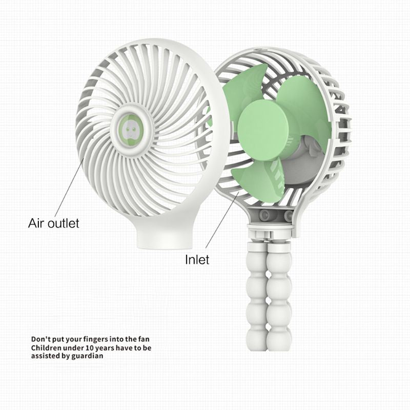 Mini Portable Hanging Octopus Shape Stand Adjustable Handheld USB Charging Fan Cooler