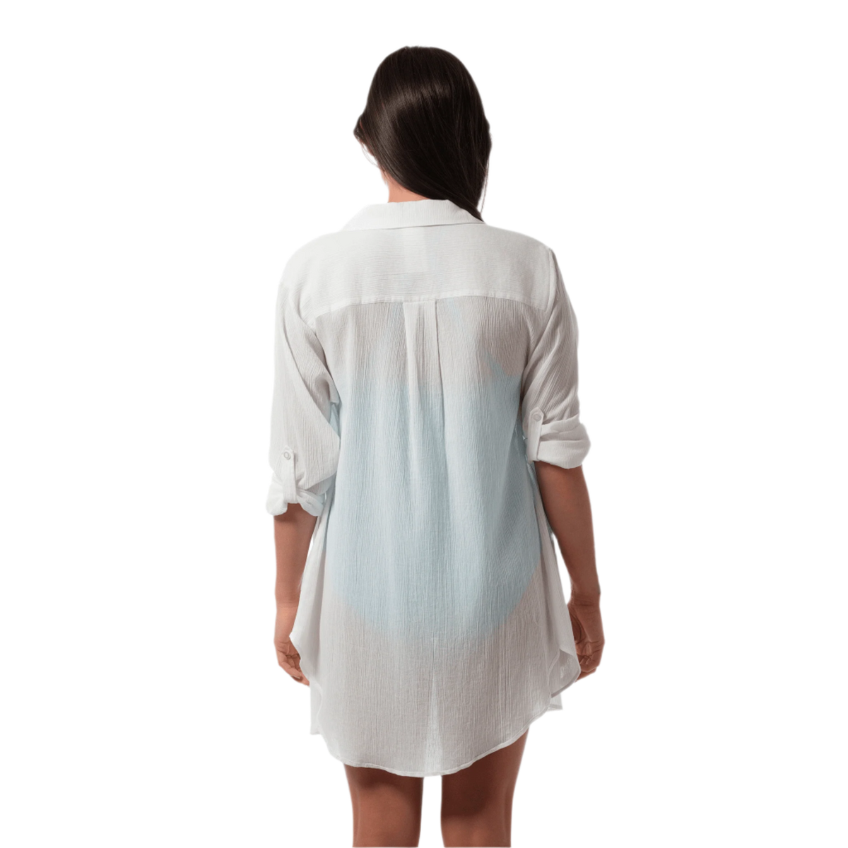 Jantzen Marie Hi-Low Shirt Coverup - White