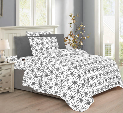 Elegant Comfort 6-Piece Cube Bed Sheet Set  - Geometric Pattern - Soft as a Hotel Premium Quality