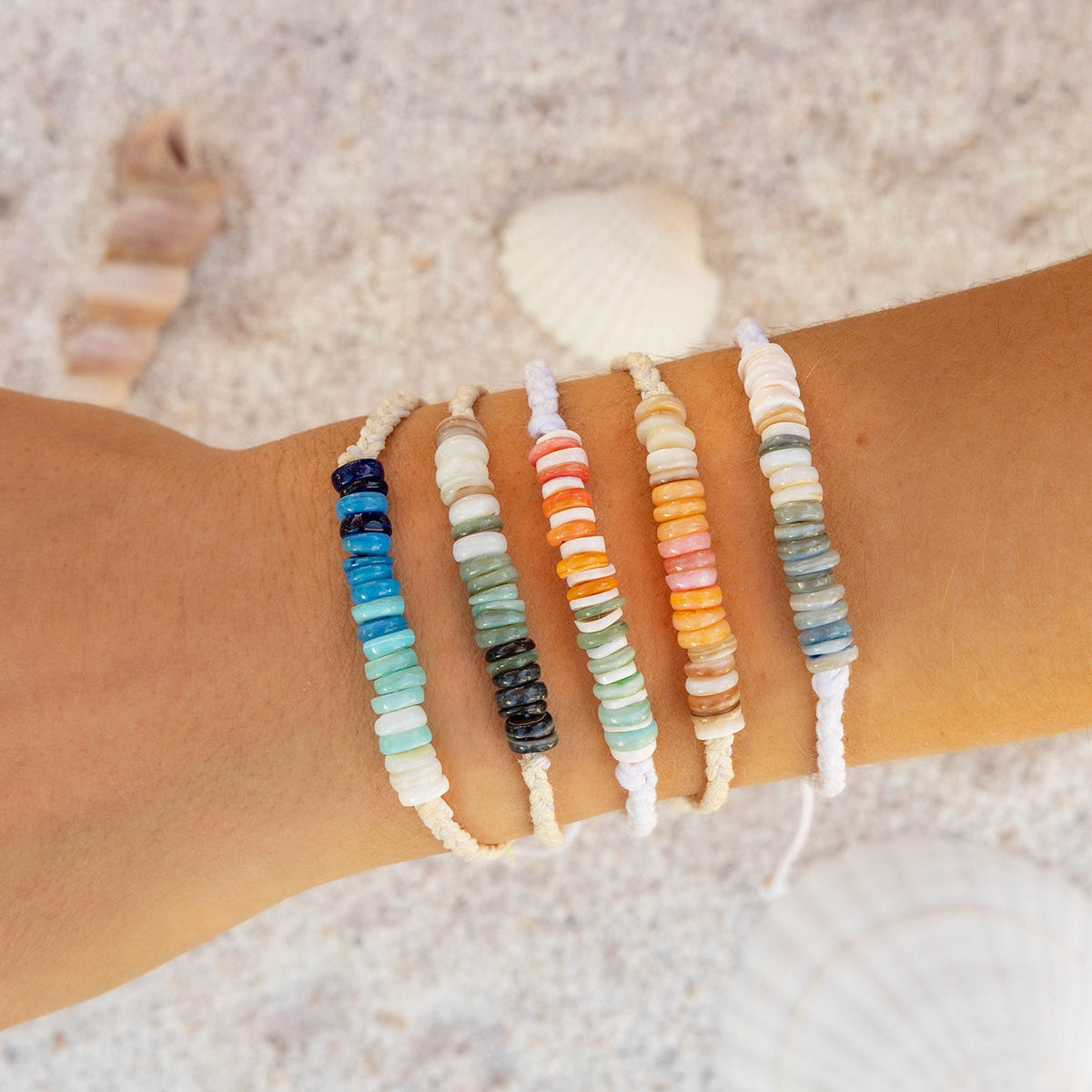 Lotus and Luna Coco Braided Puka Shell Bracelet