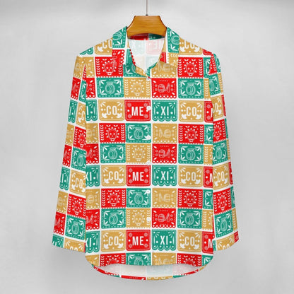 Baha Ranch Colores De Mexico Picado Mexican Button Up Blouse