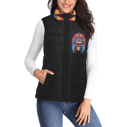 Baha Ranch Indian Skull Women's Puffy Vest