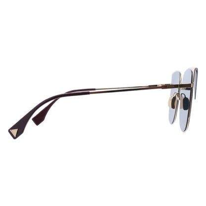 Fendi Rose Gold & Blue Square Women's Sunglasses 0191/S