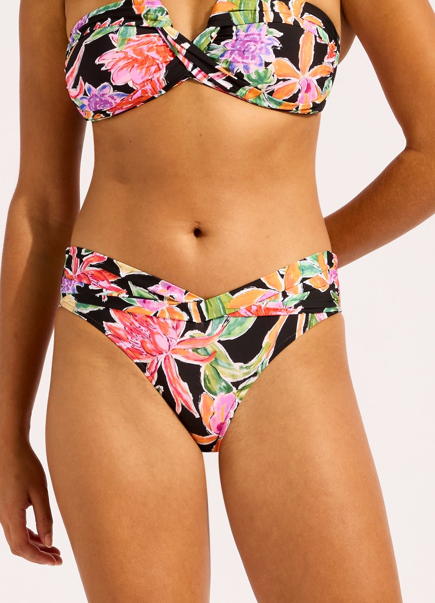 Hothouse Flowers Twist Band Mini Hipster Bikini Bottom