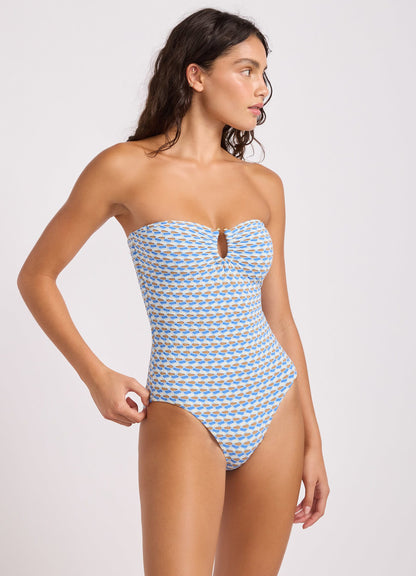 Mala Ring Front Bandeau One Piece Swimsuit
