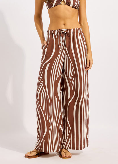 Coastline Drawcord Wide Leg Pant