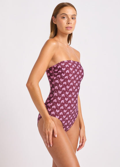 Batik Bloom DD Bandeau One Piece Swimsuit
