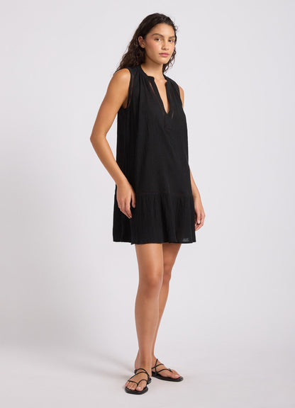 Crinkle Gauze Ladder Dress