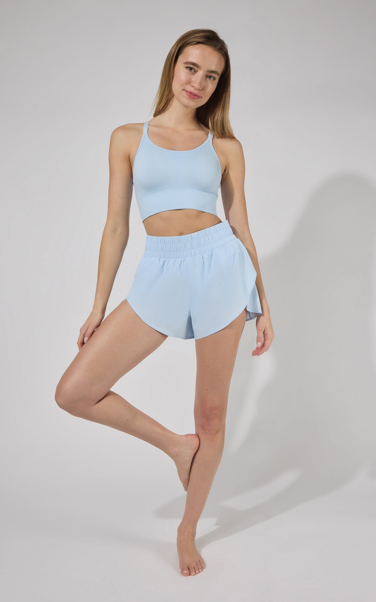 90 Degree by Reflex Seamless Rib Verta Bra & Lightstreme Running Short