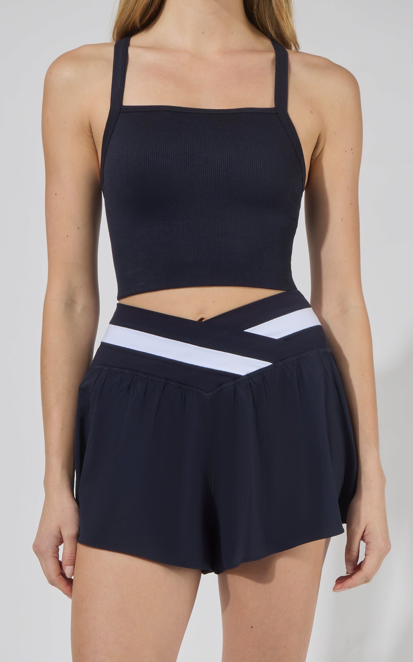 90 Degree by Reflex Seamless Bra Tank & Crossover Short Set