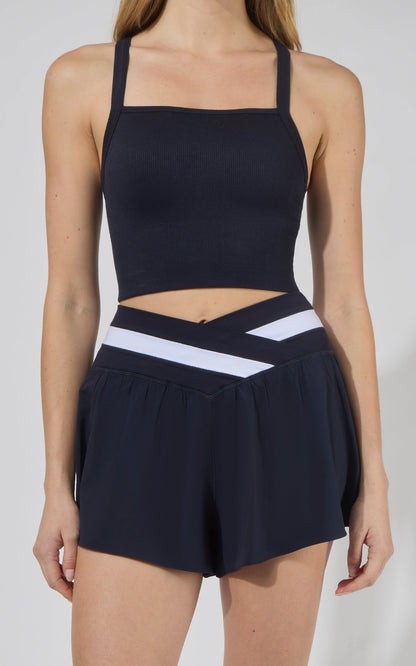 90 Degree by Reflex Seamless Bra Tank & Crossover Short Set