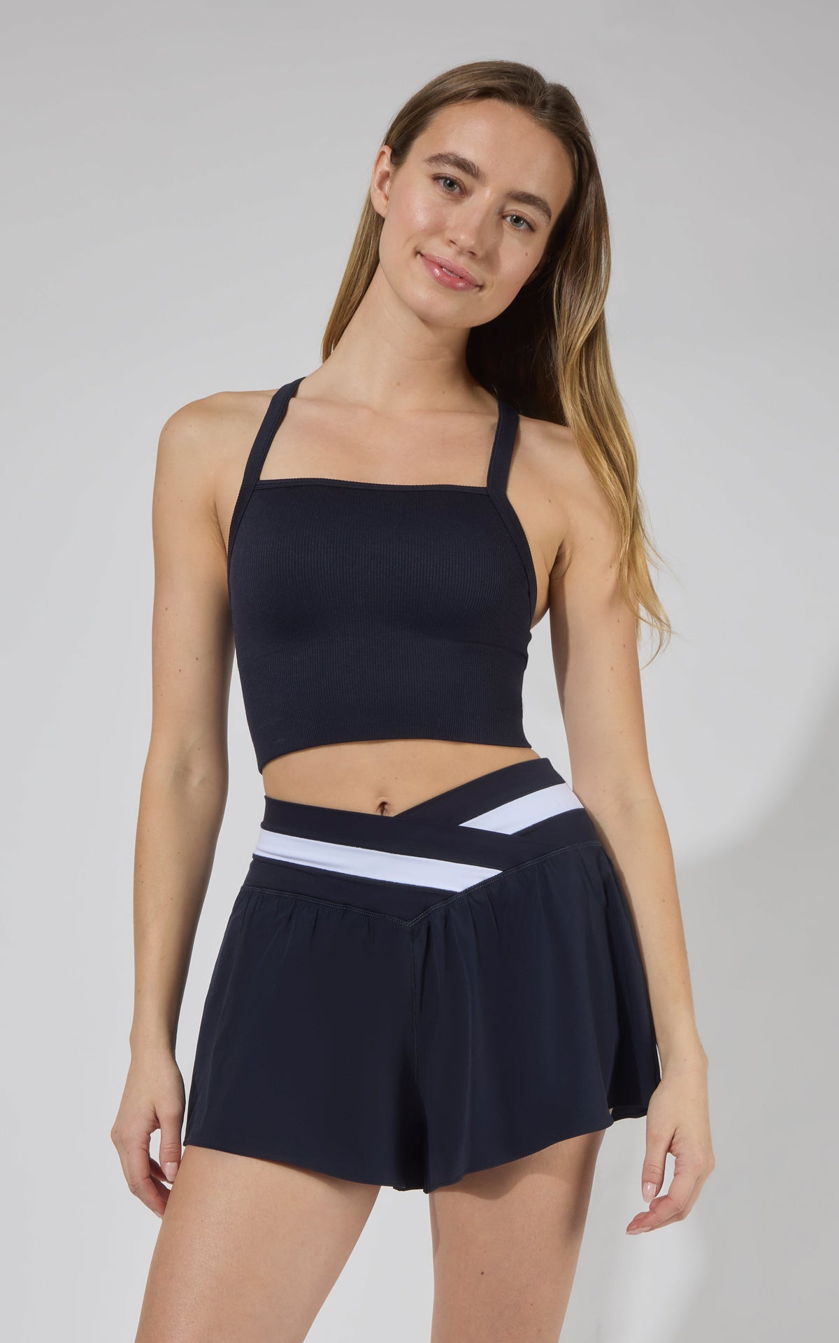 90 Degree by Reflex Seamless Bra Tank & Crossover Short Set
