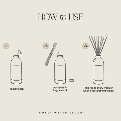 Cashmere and Vanilla Tinted Glass Jar Reed Diffuser