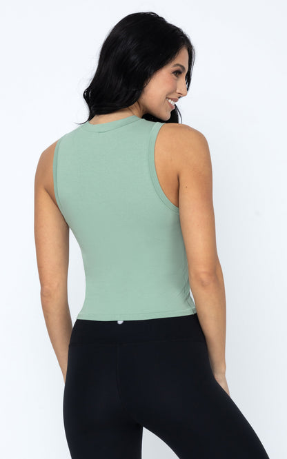 90 Degree by Reflex Airlite Cotton Mock Neck Tank