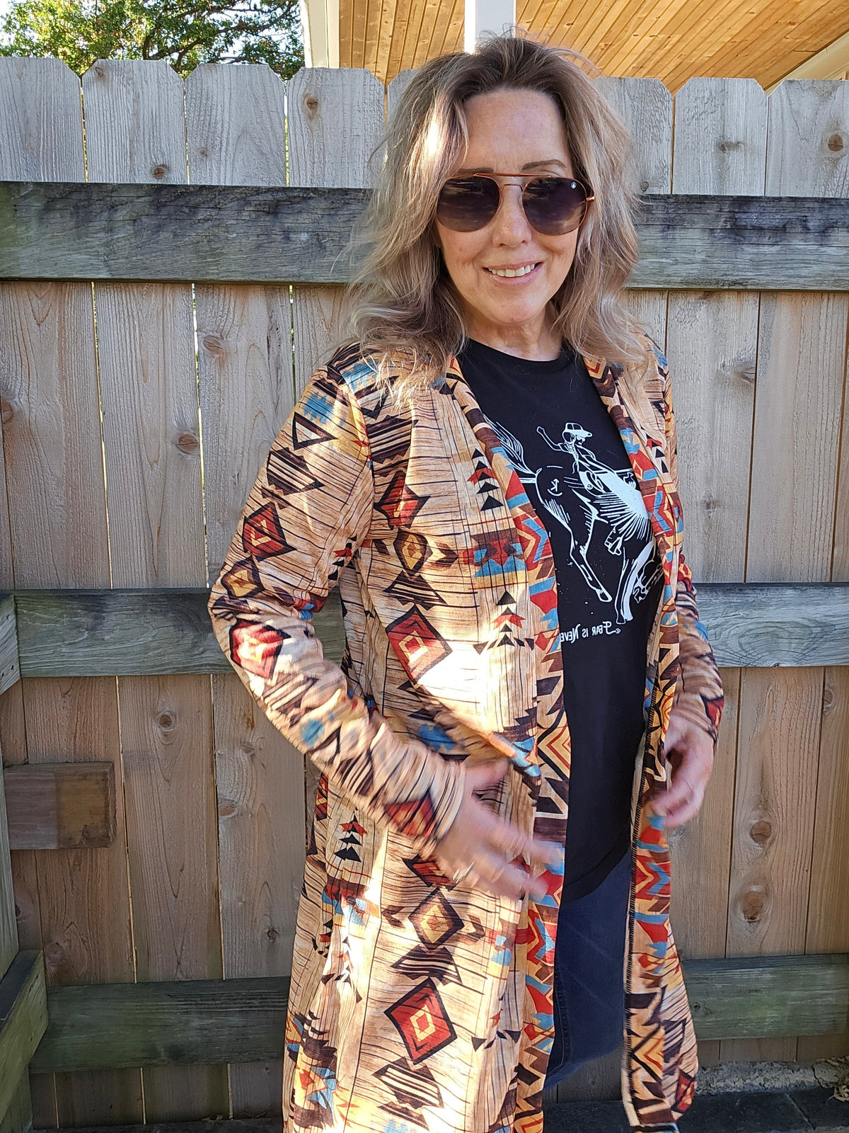 Baha Ranch Sahara Aztec Lightweight Cardigan