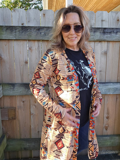 Baha Ranch Sahara Aztec Lightweight Cardigan