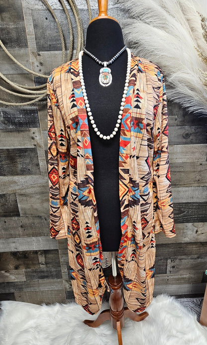 Baha Ranch Sahara Aztec Lightweight Cardigan