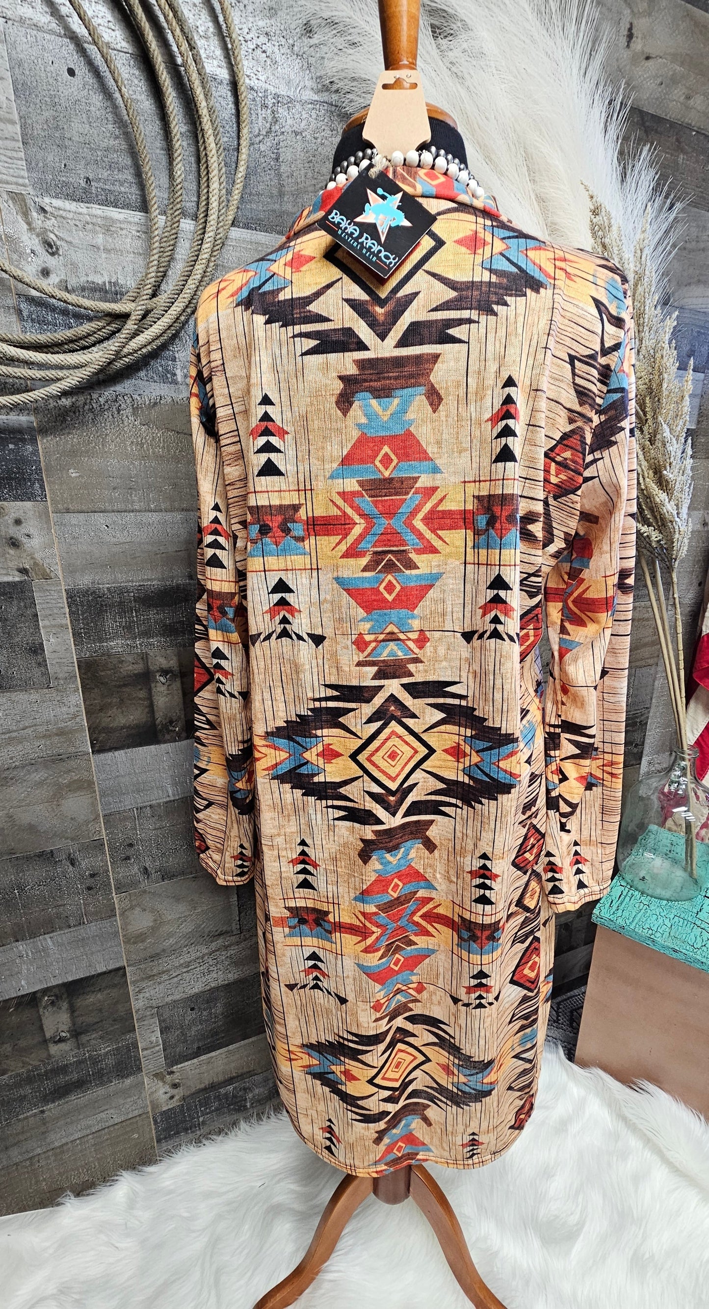 Baha Ranch Sahara Aztec Lightweight Cardigan