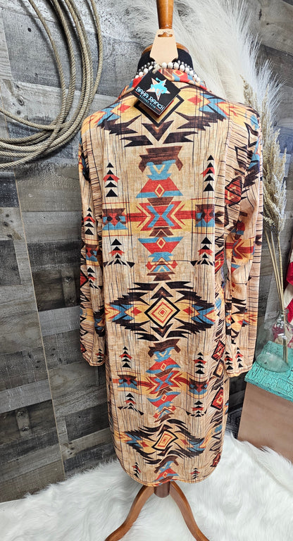 Baha Ranch Sahara Aztec Lightweight Cardigan