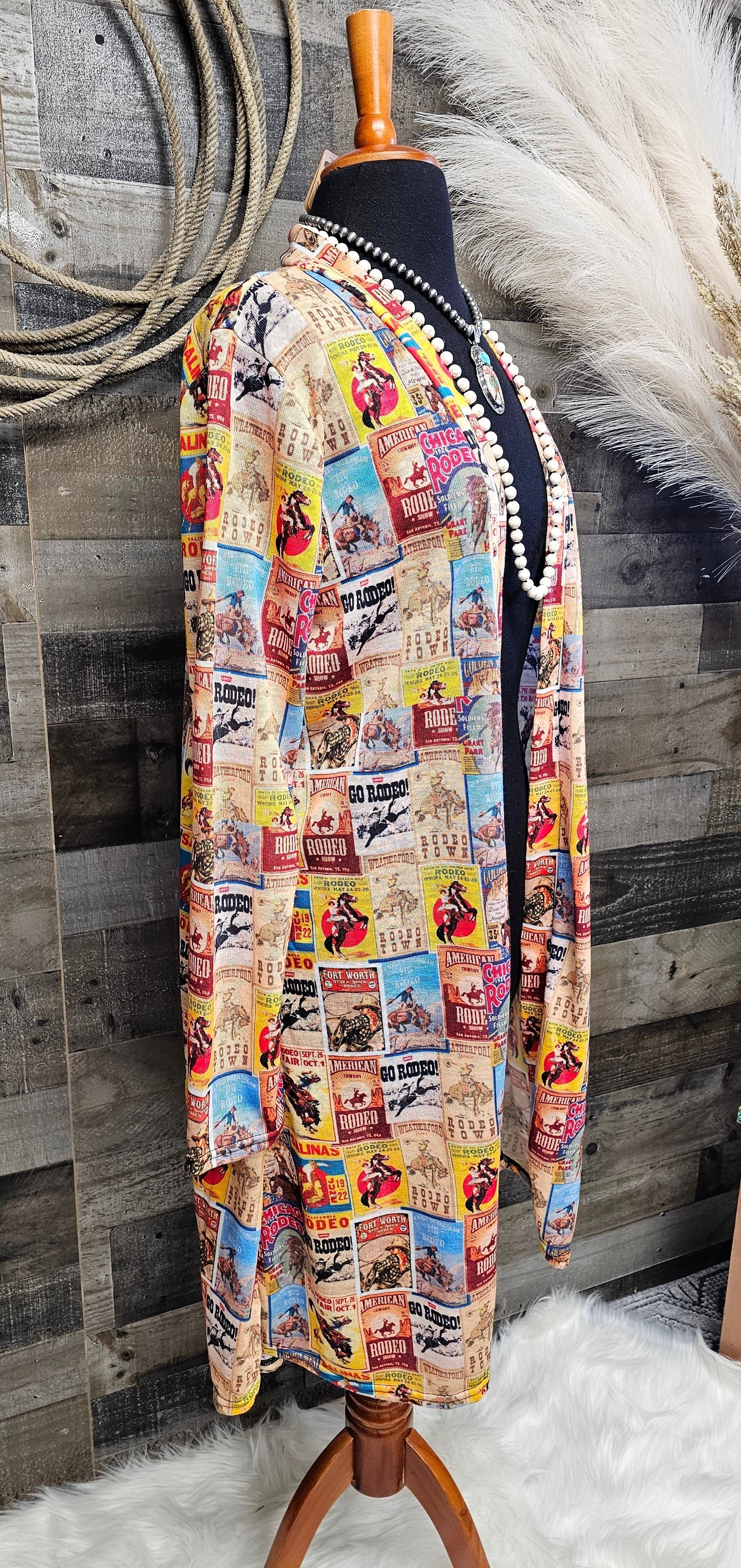 Baha Ranch Vintage Rodeo Poster Lightweight Cardigan