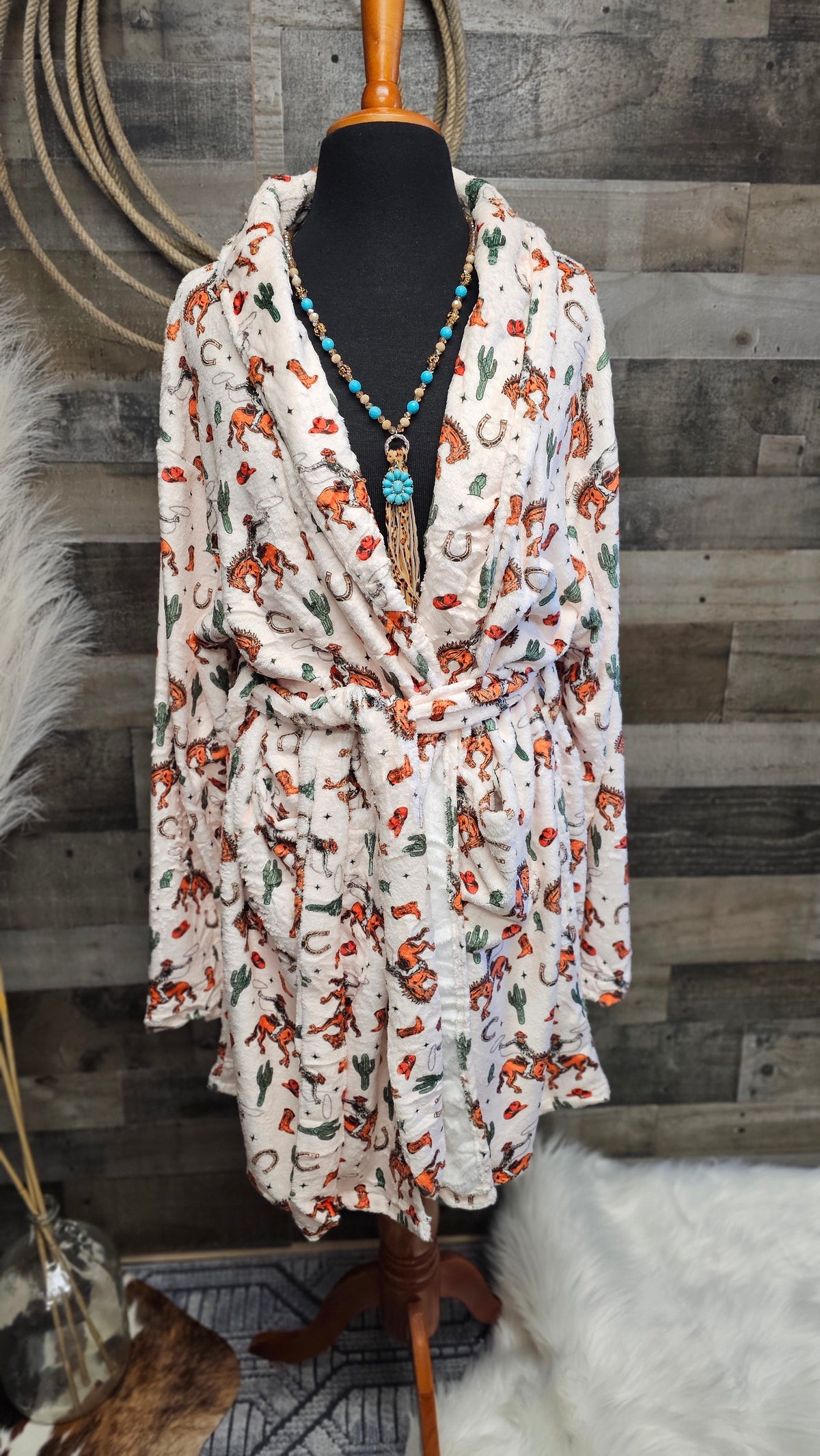 Baha Ranch Cowboy Ranch Western Robe