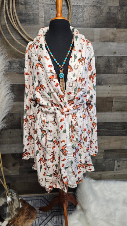 Baha Ranch Cowboy Ranch Western Robe