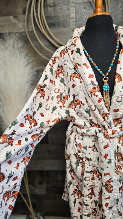 Baha Ranch Cowboy Ranch Western Robe
