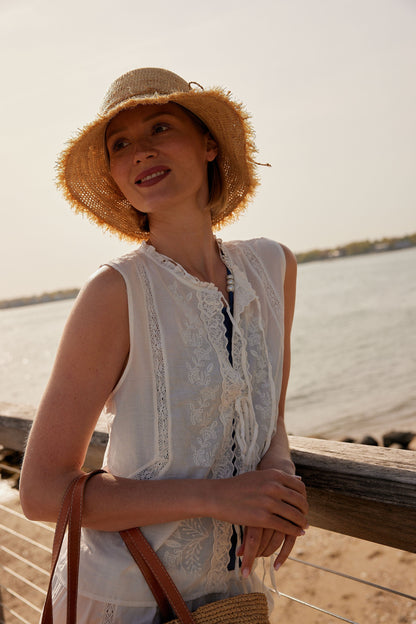 Packable Raffia Bucket Hat