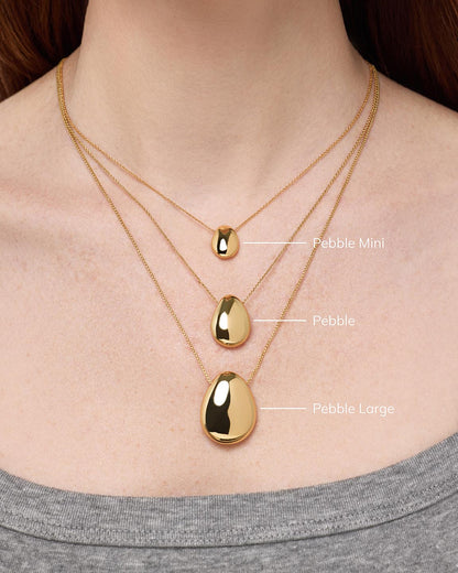 Pebble Mini Gold Pendant Necklace