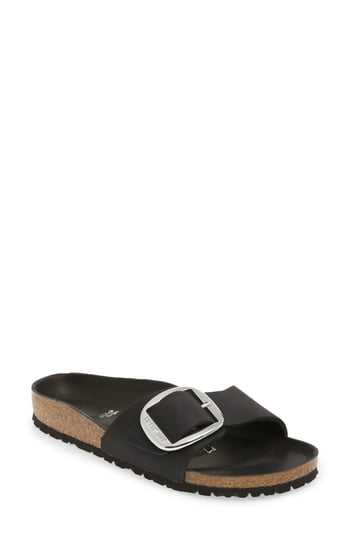 Birkenstock Unisex Madrid Big Buckle Nubuck Leather Purple Orchid
