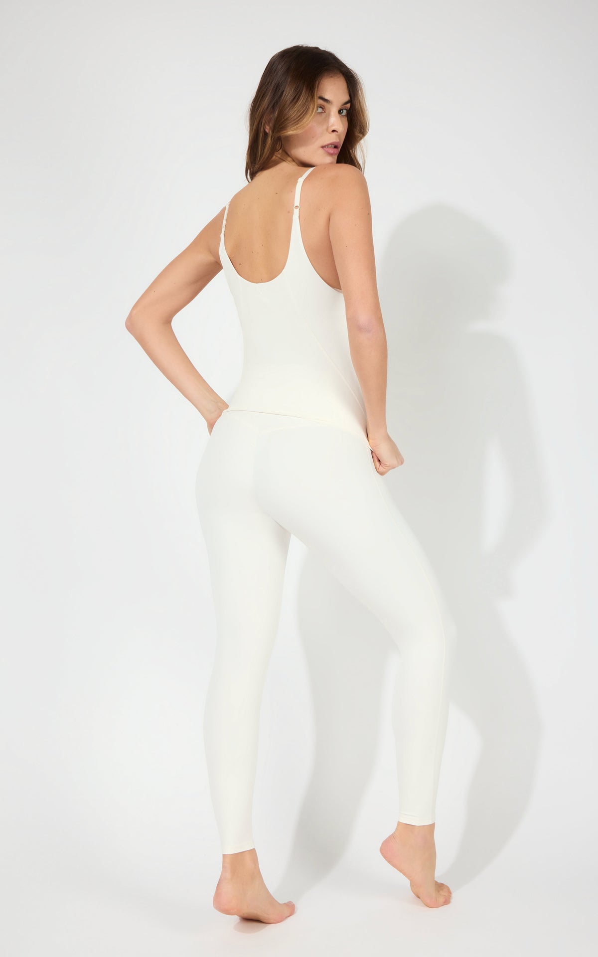90 Degree by Reflex Nux Veloria Bra Tank & Contour Ankle Tight Set Rose Violet