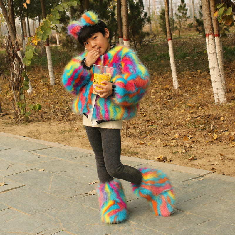 Kids' Faux Fur Coat