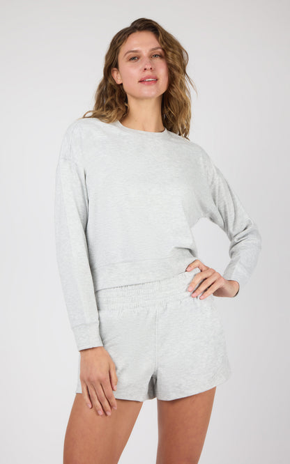 90 Degree by Reflex Plush Rib Avenlee Long Sleeve & New Flow Short Set