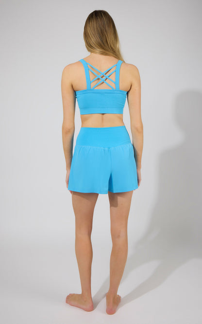 90 Degree by Reflex Strappy Back Bra Tank & Short Set