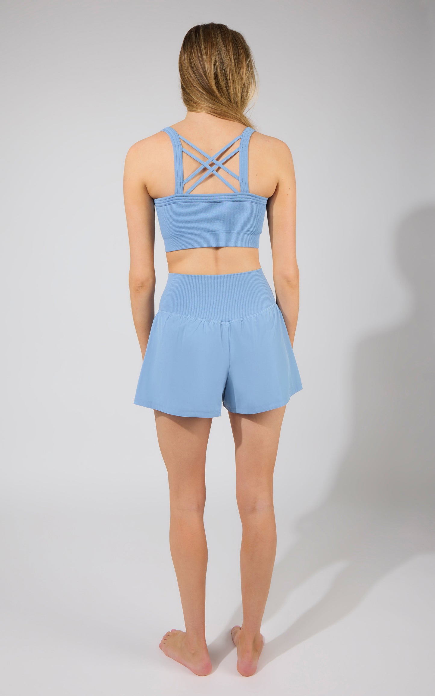 90 Degree by Reflex Strappy Back Bra Tank & Short Set