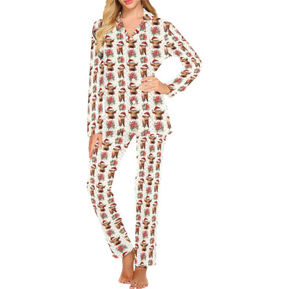 Baha Ranch Christmas Highland Women's Western Pajama Set