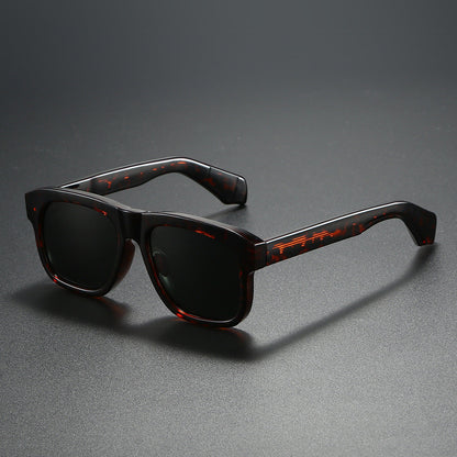 Acetate-Style Polarized Fashion Sunglasses – Unisex Luxury Look