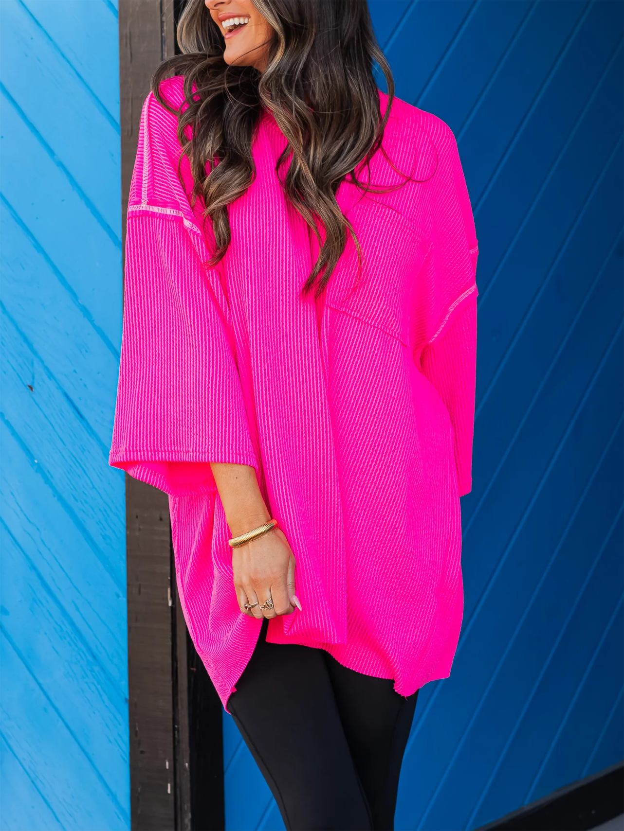 Women's Oversize High Neck Urban Ribbed Top(Buy 2 Free Shipping)