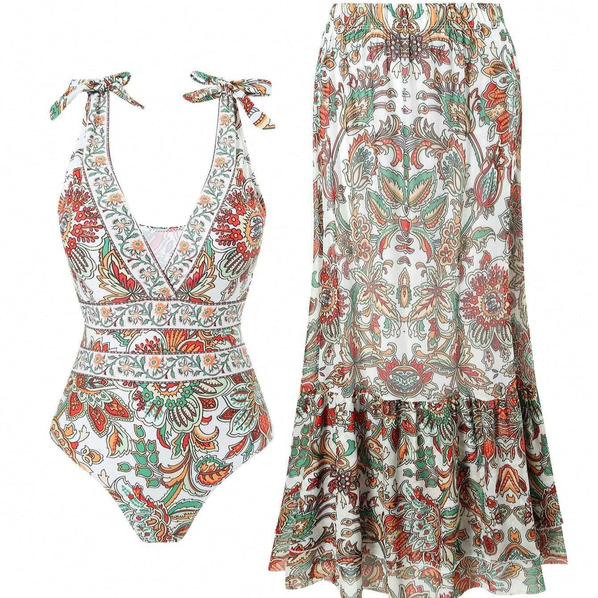 Ethnic Style One-piece Swimsuit For Women Beach Suit