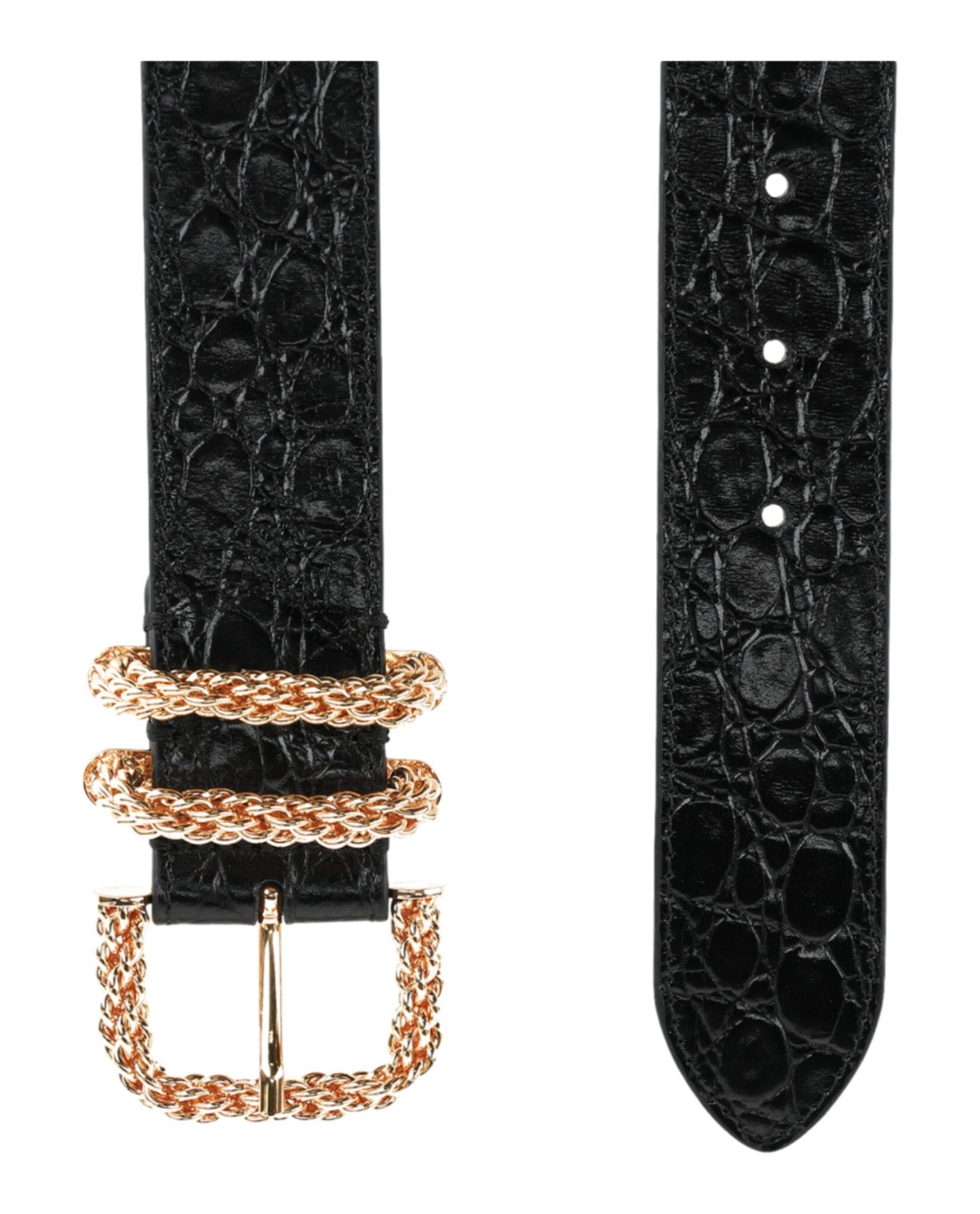 ByFar Croc Embossed Katina Belt
