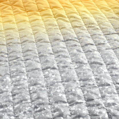 Glitter Ombre Metallic Print Quilt Set With Pillowcases