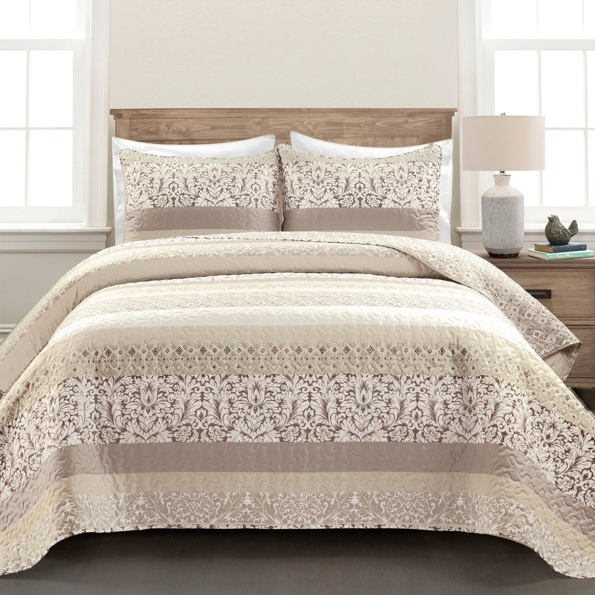 Boho Stripe Quilt Set