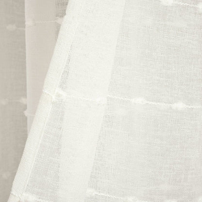 Farmhouse Textured Grommet Sheer Ultra Wide Window Curtain Panel