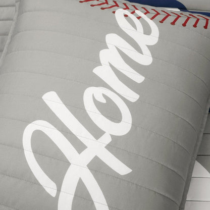 Baseball Game Reversible Oversized Kids Quilt Set